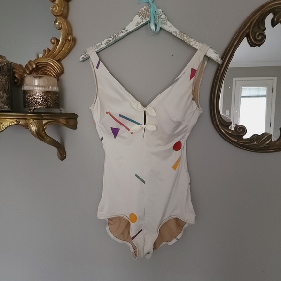 Vintage Bathing Suit One Piece Shaping Cups Cole of California - Picture 1 of 12